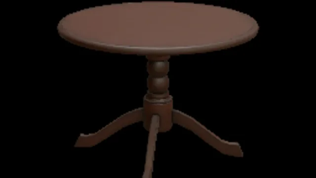 Round Wooden Table 01