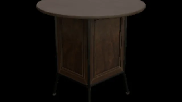 Round Wooden Table 02