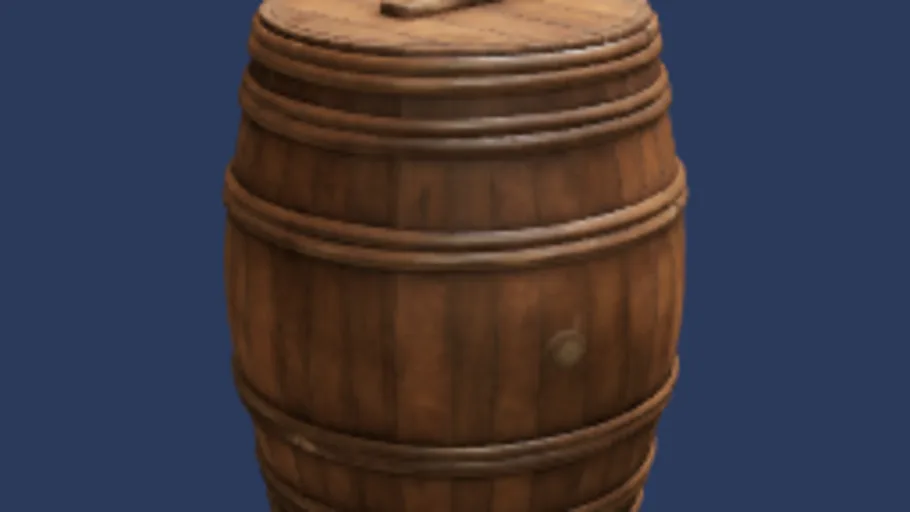 Wooden Barrel 01a