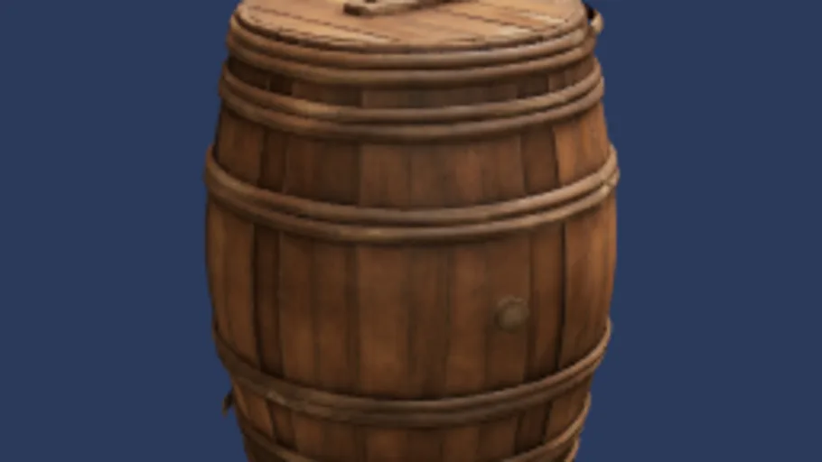Wooden Barrel 01b