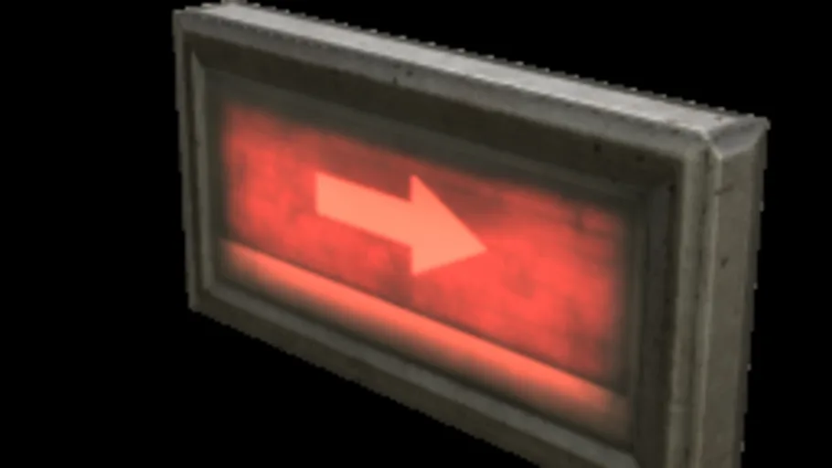 Backlit Sign Arrow Right