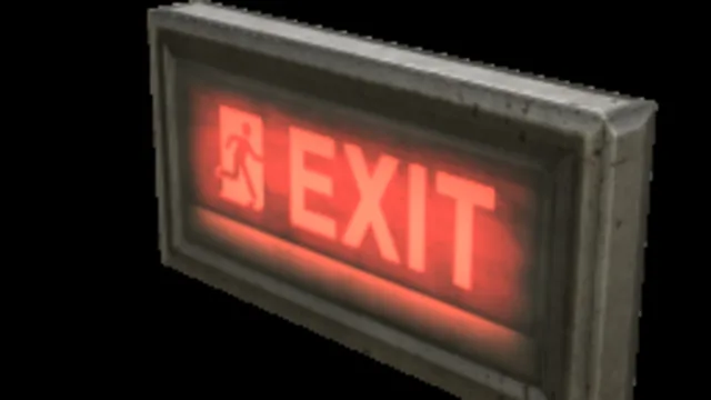 Backlit Sign Exit