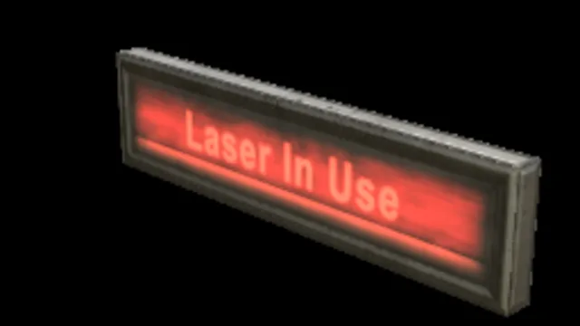 Backlit Sign Laser In Use