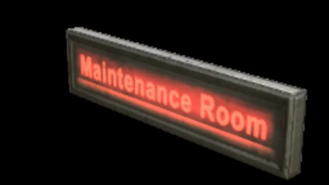 Backlit Sign Maintenance Room