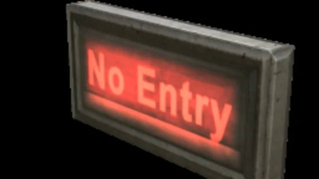 Backlit Sign No Entry