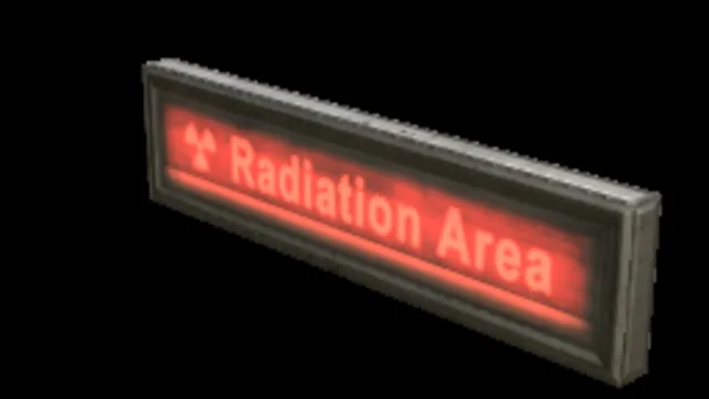 Backlit Sign Radiation Area