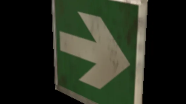 Sign Arrow Green