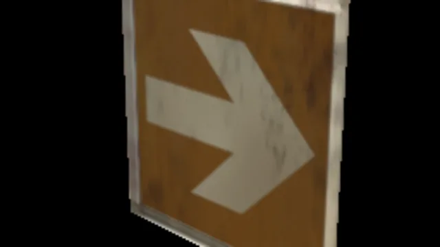 Sign Arrow Orange