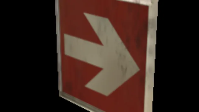 Sign Arrow Red