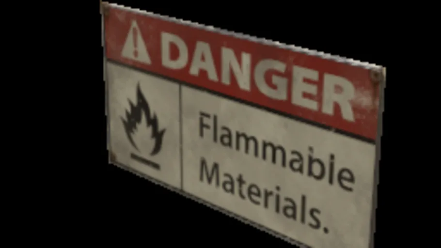Sign Flammable Materials