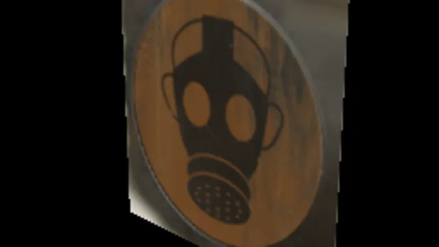 Sign Gas Mask Orange