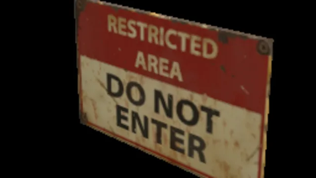 Sign Restricted Area Large