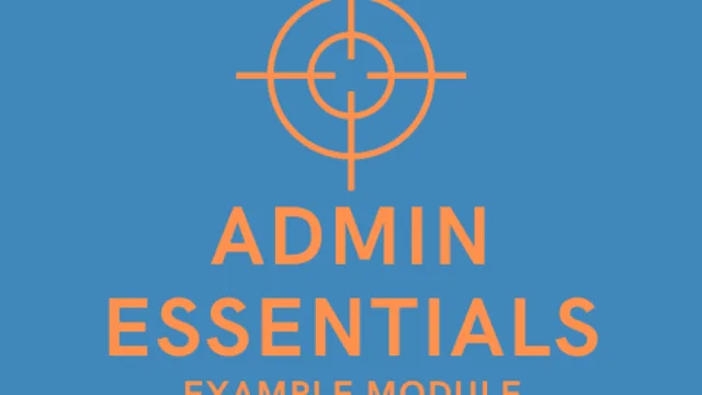Admin Essentials Example Module