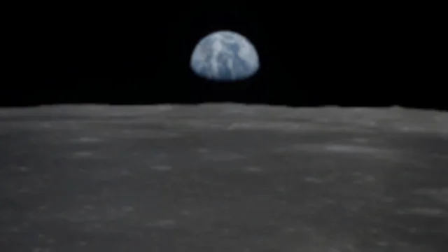 Apollo 11 Earth over the Moon