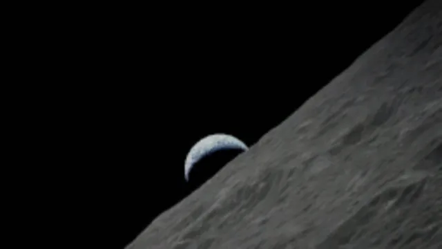 Apollo 17 Crescent Earth