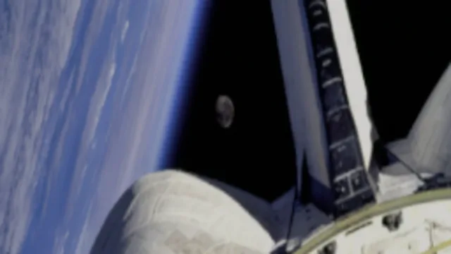 Earth and Moon from Discovery