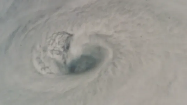 Hurricane Dean's Eye from Orbit