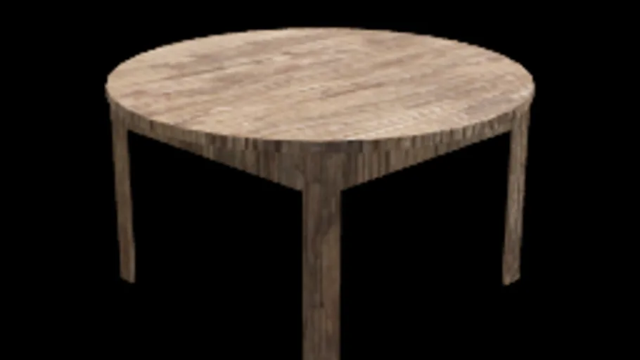 Round wooden table 01