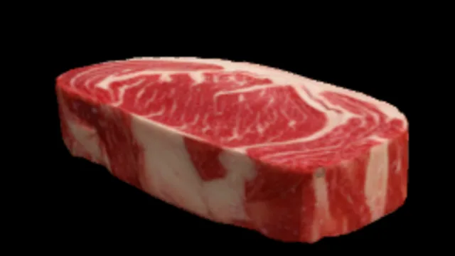 Raw beef steak