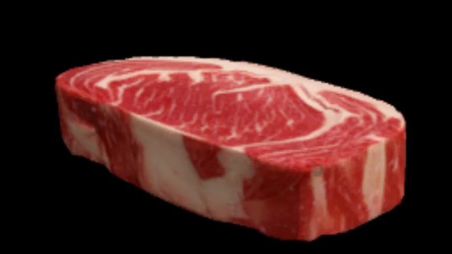 Raw beef steak
