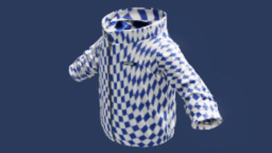 Checkerboard Long Sleeve Jacket