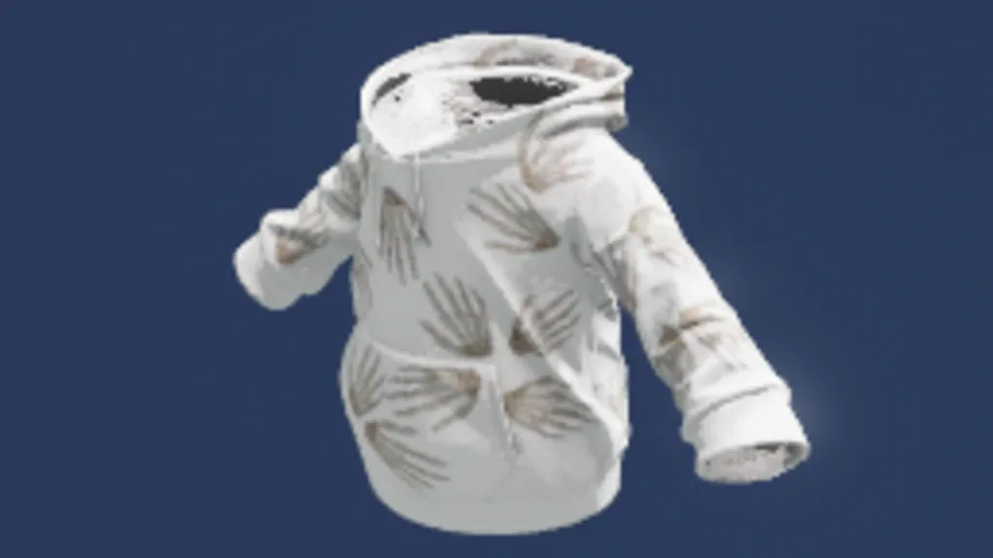 Skeleton Hands Hoodie White
