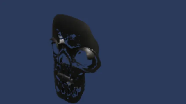 Skull Face Tattoo Black