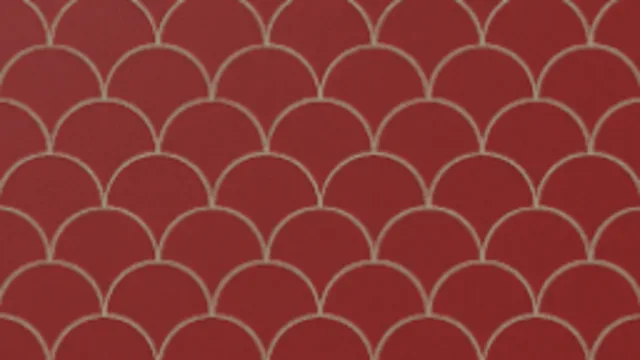 Red Fish Scale Tiles