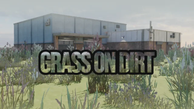Grass on dirt