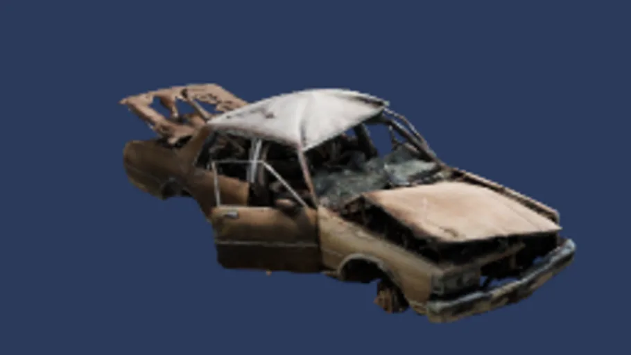 Destroyed Car