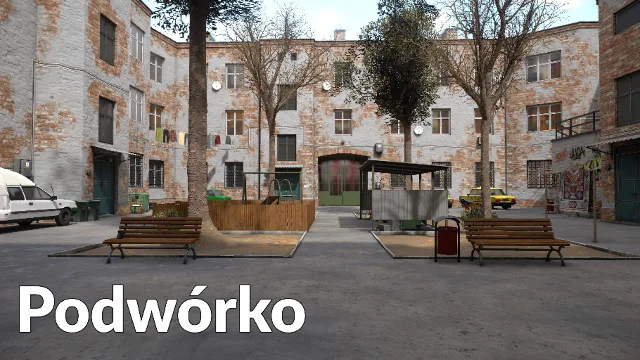 PRL Podwórko / Polish Courtyard
