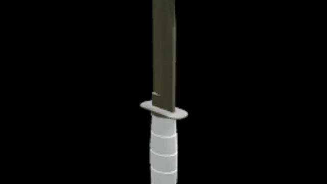 Combat Knife White/Black