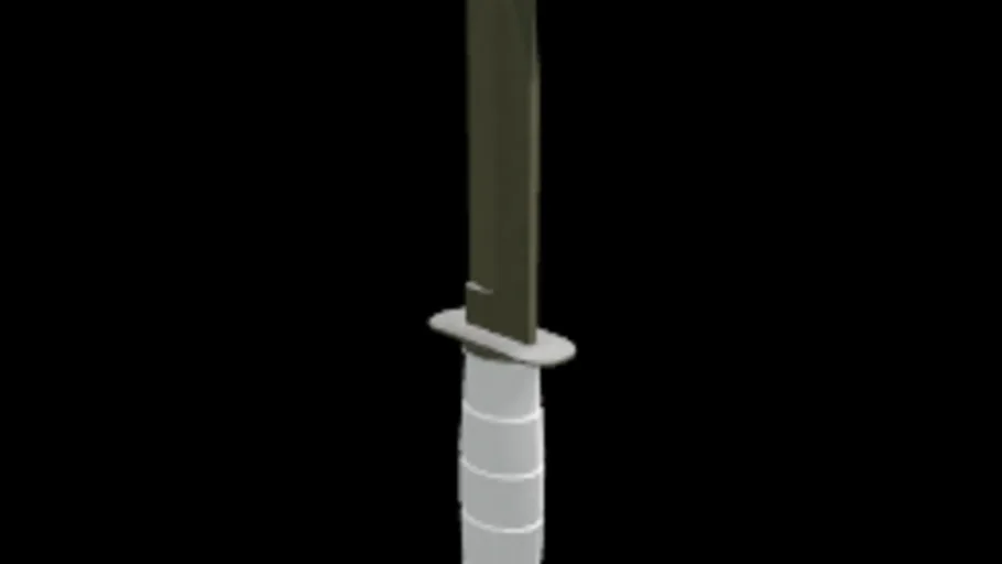 Combat Knife White/Black