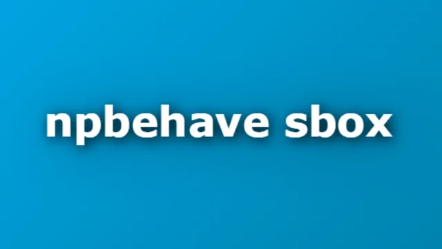 NPBehave for SANDBOX