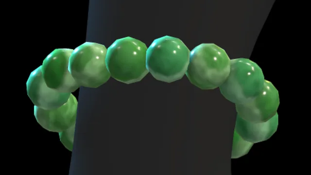 Beaded Bracelet (Green Cat Eye)