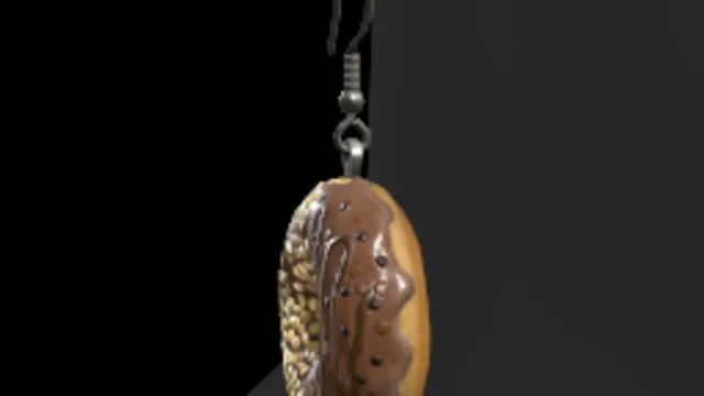 Donut Earrings (Chocolate)