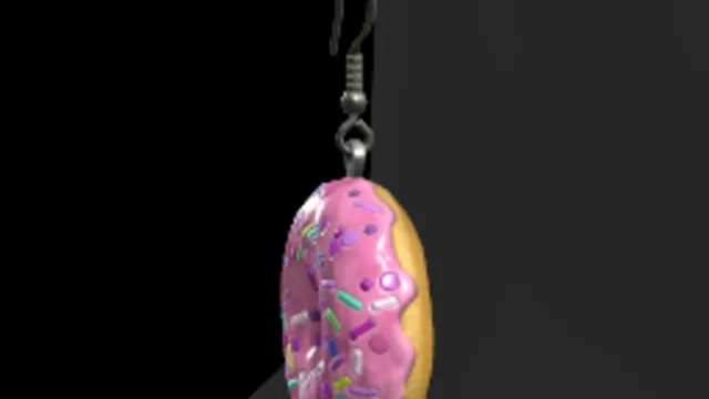 Donut Earrings (Strawberry)