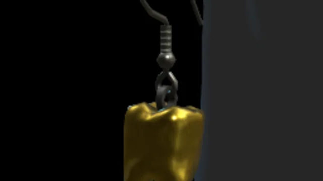 Tooth Earrings (Gold)
