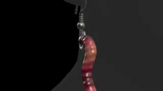Worm Earrings (Raspberry)
