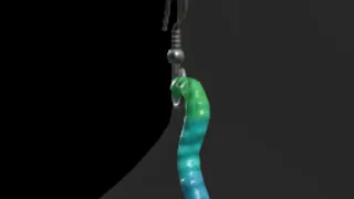 Worm Earrings (Tropical Splash)