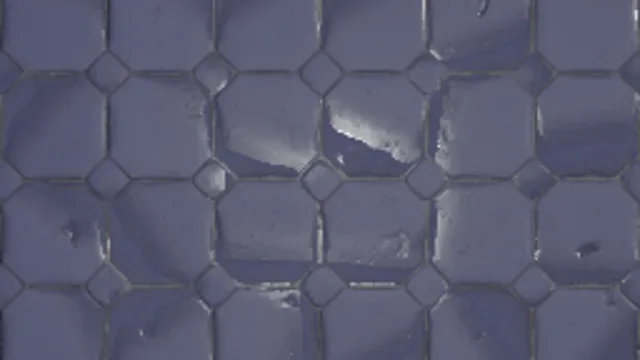 Blue Brick Pavement Wet