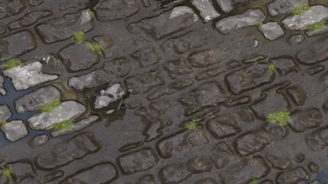 Stone Pavement Muddy