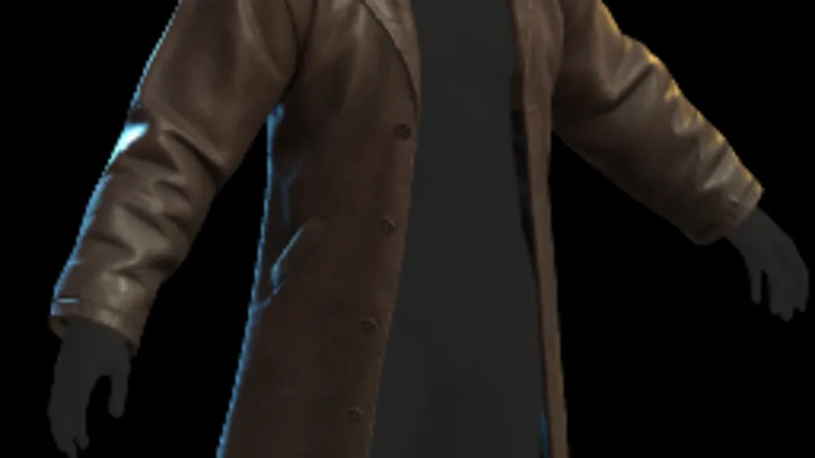 Leather Coat (Brown)